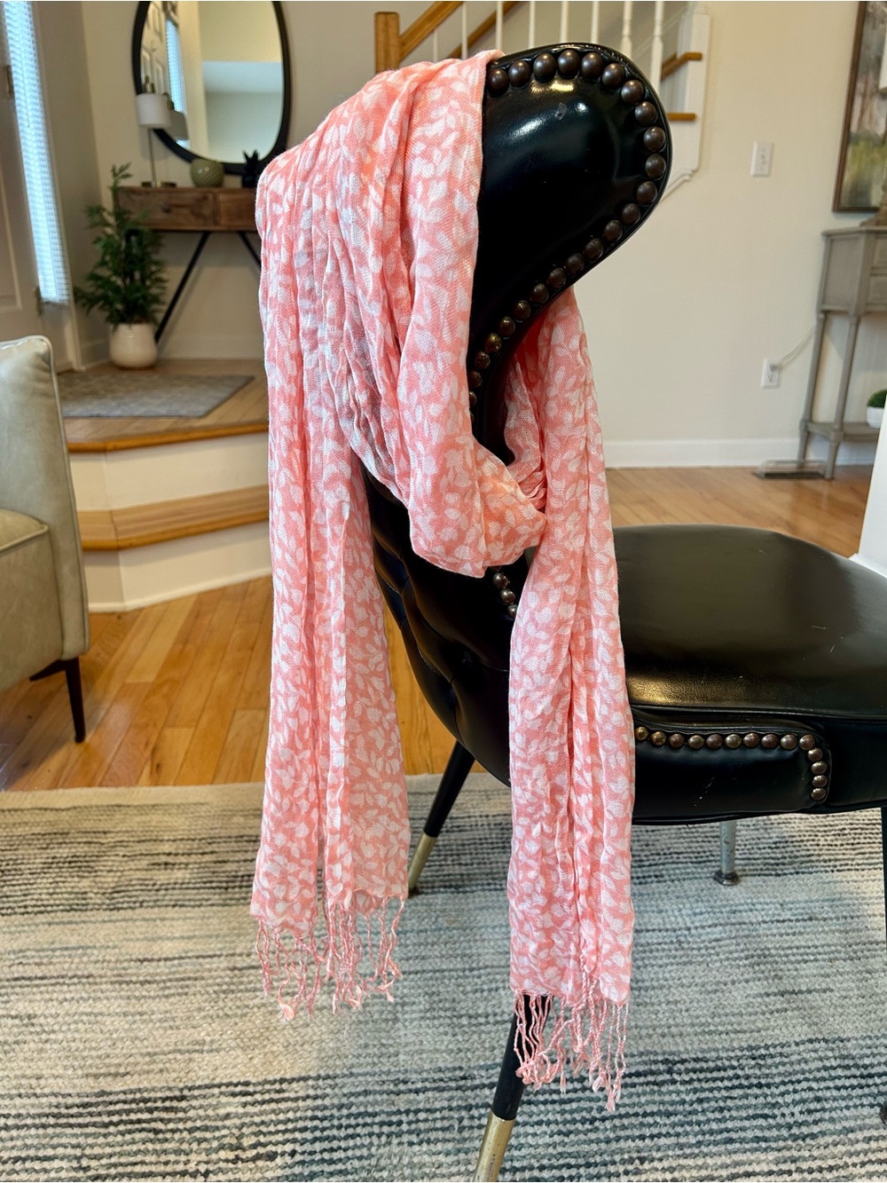 Shade Clothing Peach Coral Viscose Scarf Lightweight 70 x 21